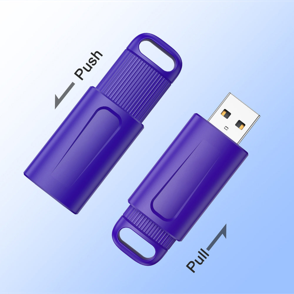 16GB/32GB/64GB 3 Pack USB Flash Drive Thumb Drive Retractable USB 2.0 Memory Stick Jump Drives 3 Colors