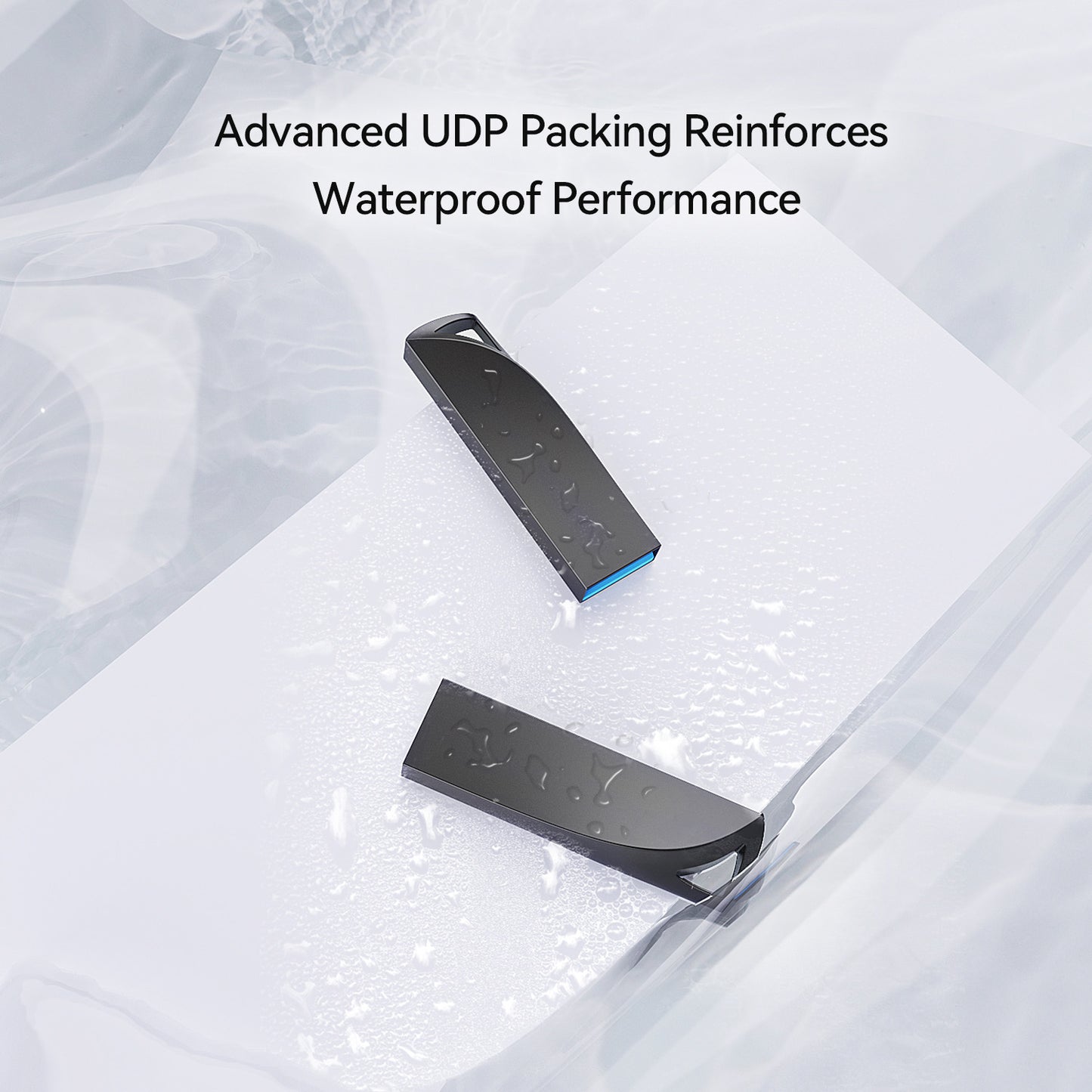 5Pack/2Pack/1Pack 128GB/64GB/32GB USB 3.0 Flash Drives Ultra-Slim Metal Thumb Drive Stylish Waterproof USB Memory Stick with Keychain Hole Portable Jump Drive, Black/Silver