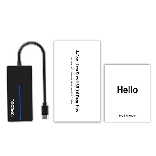 USB C Hub, 3 USB 3.0 Ports 5Gbps SD&TF Card Reader with LED indicator