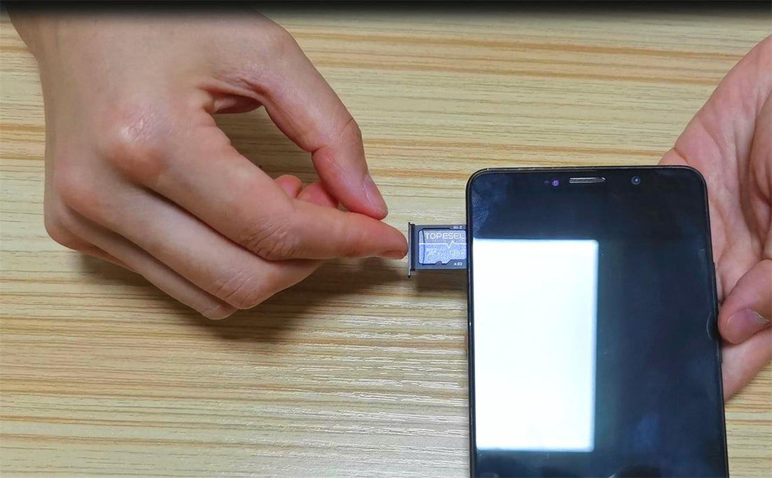 Insert micro sd card to a phone