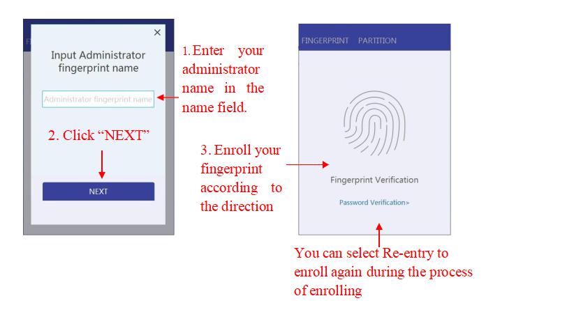 enter Fingerprint in a Flash Drive