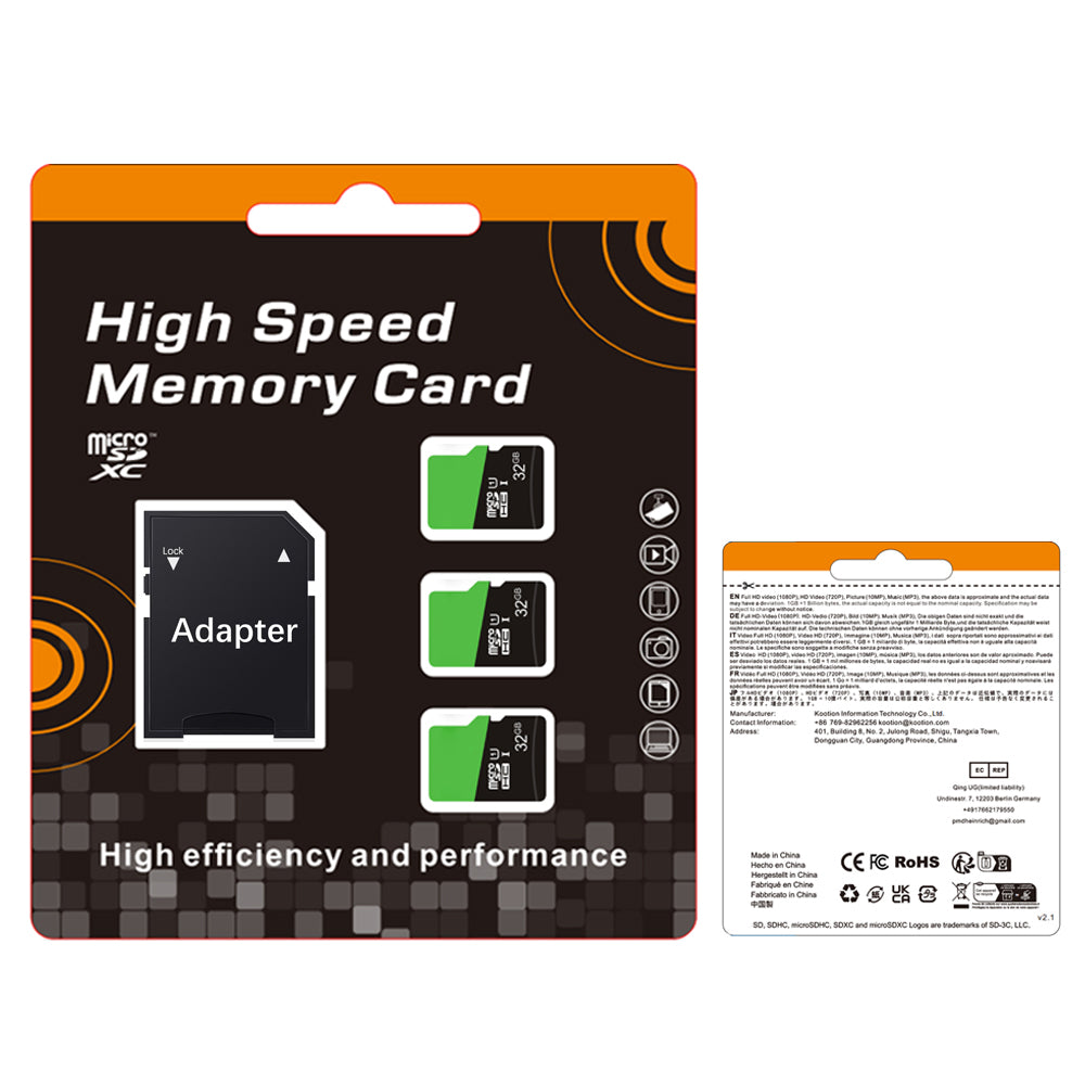 3Pack/5Pack 32GB microSD Card Memory Card microSDHC UHS-I Memory Cards Class 10 High Speed Card - C10, U1, 32 GB