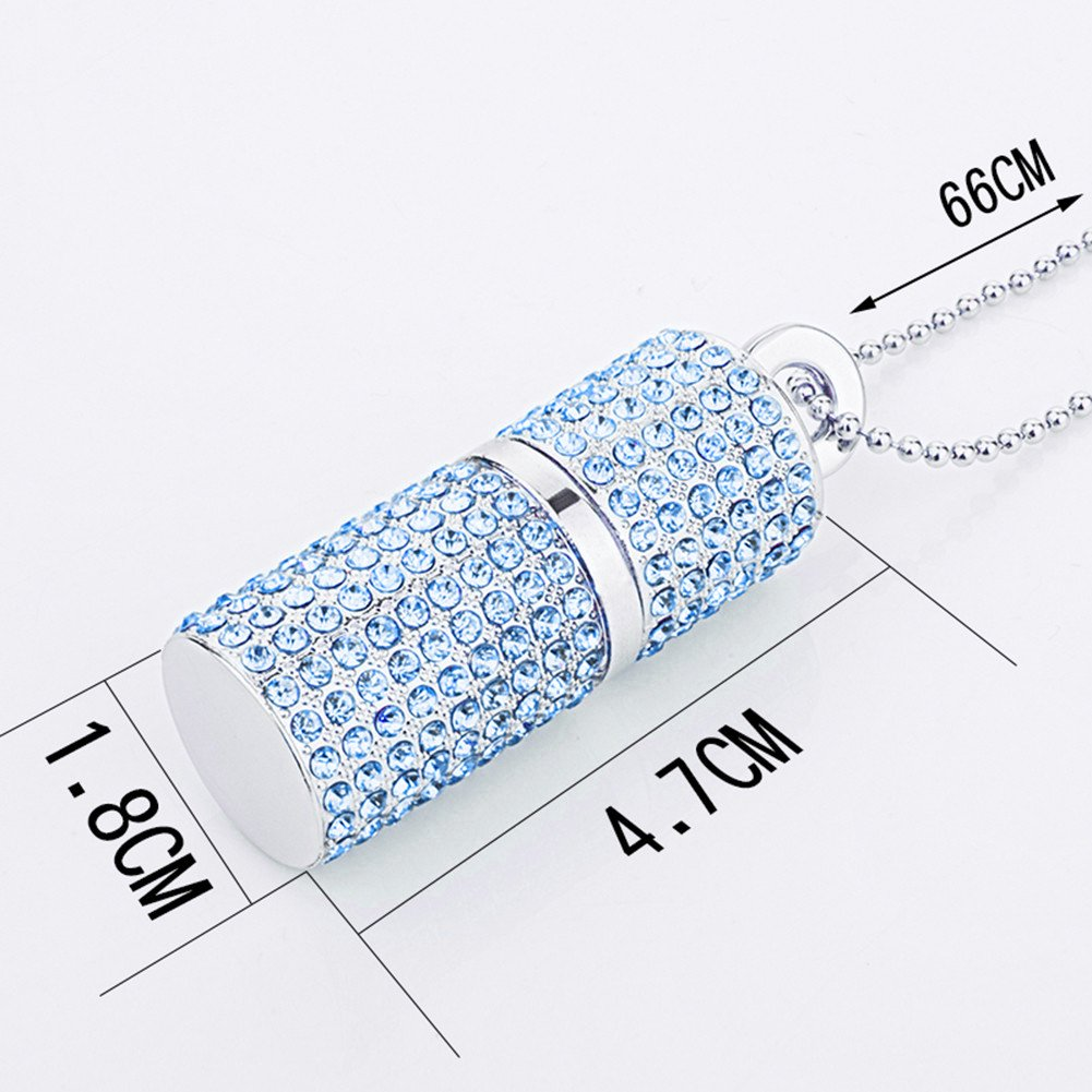 64GB USB Flash Drive USB 2.0, Crystal Bling Rhinestone USB Memory Stick Blue Pink Silver