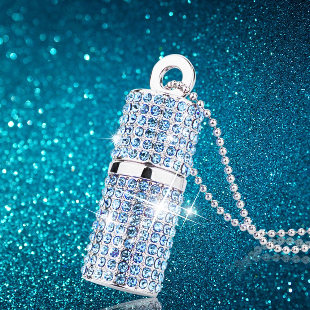 64GB USB Flash Drive USB 2.0, Crystal Bling Rhinestone USB Memory Stick Blue Pink Silver