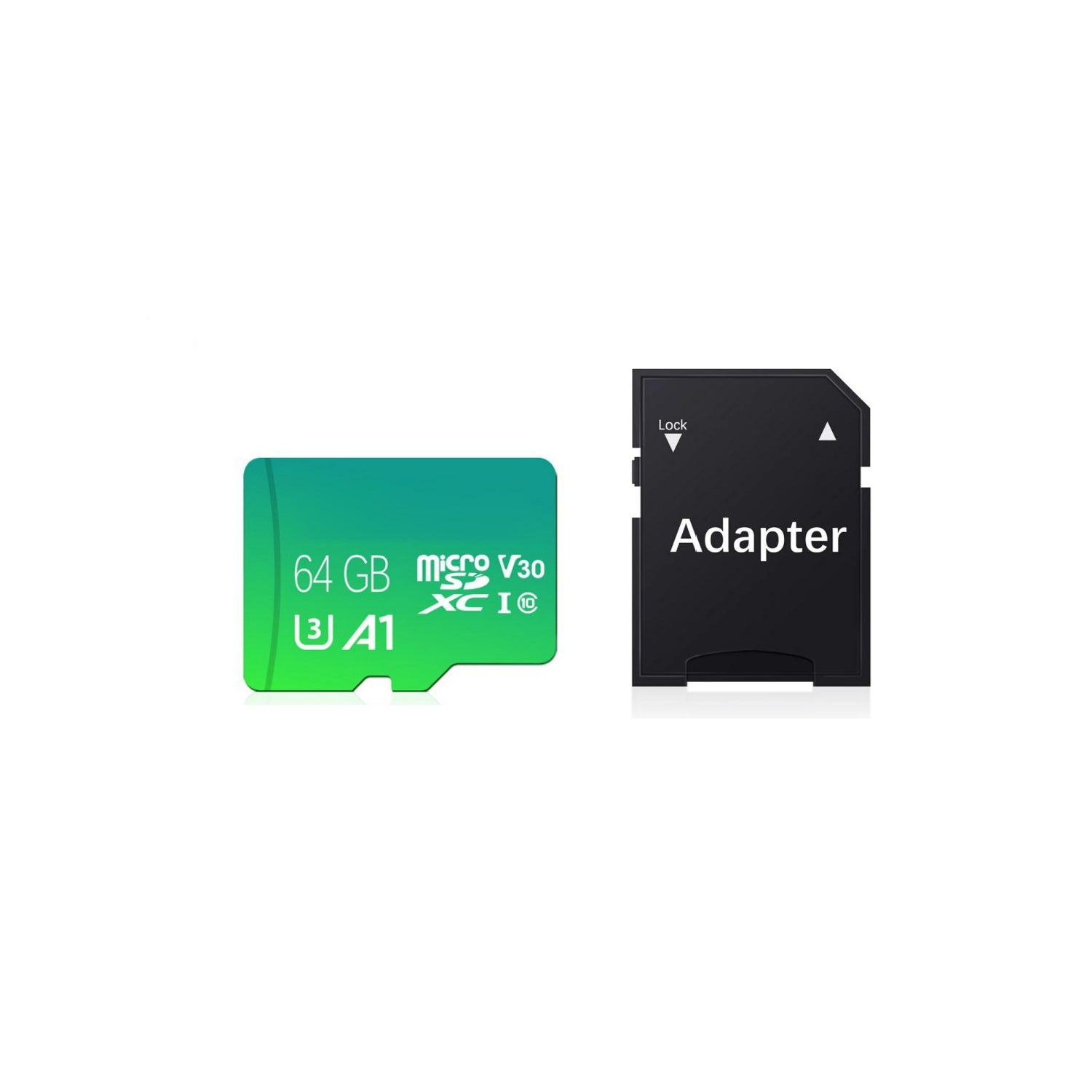 Micro SD Card 64GB Memory Card with Adapter Class 10 UHS-I for Phone/Tablet/Drone/Dash Cam/Nintendo Switch