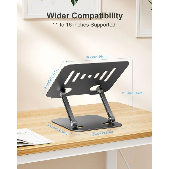 Laptop Stand for Desk, KEXIN Aluminum Adjustable Computer Stand, Ergonomic Foldable Laptop Holder for MacBook Air Pro / Dell / HP / ASUS / Samsung