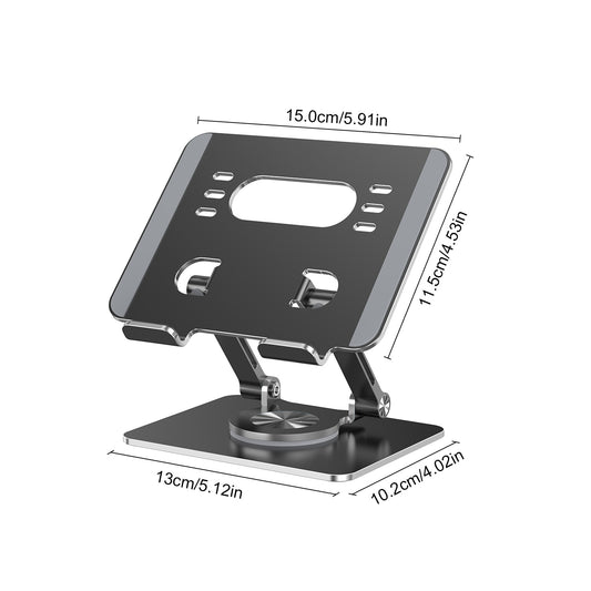 Tablet Stand Adjustable Portable Pad Holder Smartphone Stand Adjustable Tablet Holder Compatible with 4-13" Tablet iPad, Kindle, Nexus, Tab, Black