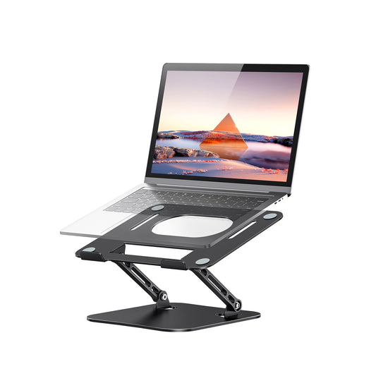 TOPESEL Aluminum Adjustable & Foldable Laptop Stand Riser Portable Laptop Holder