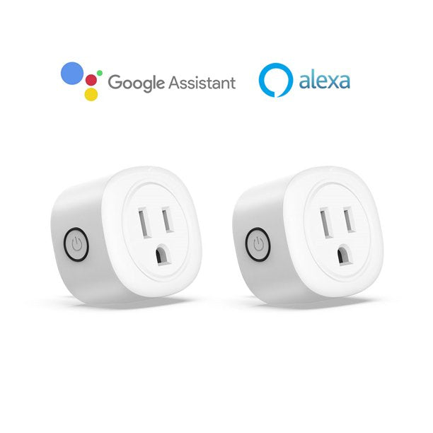 Topesel 2/4 Pack Smart Plug Mini Wifi Outlet Work with Google Home Alexa Remote Control Voice Control Timing