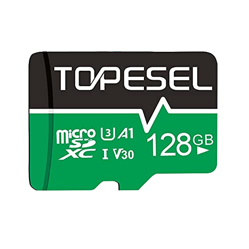 128GB MicroSD Card 85MB/s SDXC UHS-I TF Card - A1, V30, U3, C10
