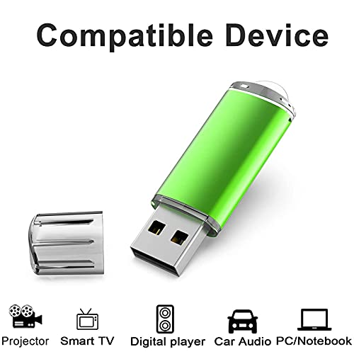5 Pack 32GB USB 2.0 Flash Drive 5 Colorful Memory Stick Thumb Drives