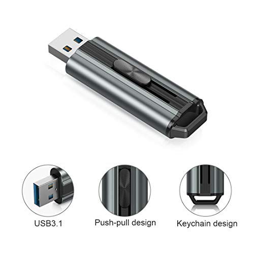 64GB USB 3.1 Flash Drive 380MB/s Thumb Drive with Keychain Plug-Play