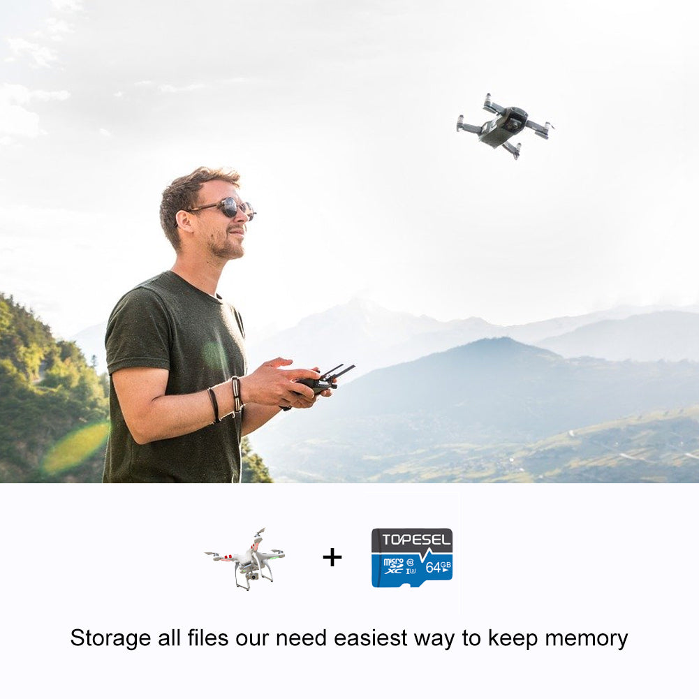MicroSD Card with Multiple Pack/Capacity/Spec-UHS-I, C10, U1, U3, A1, V30 for Drone Phone